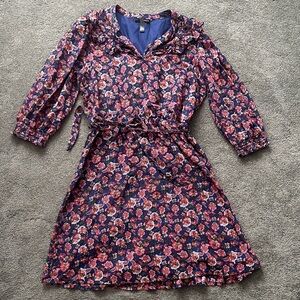 Aqua Blue Ruffle Floral Dress size S